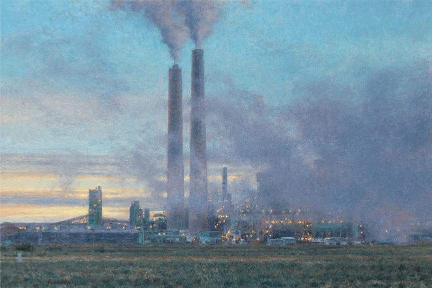 Aide-Mémoire -  Cholla Power Plant - Original Artwork by Curt Walters