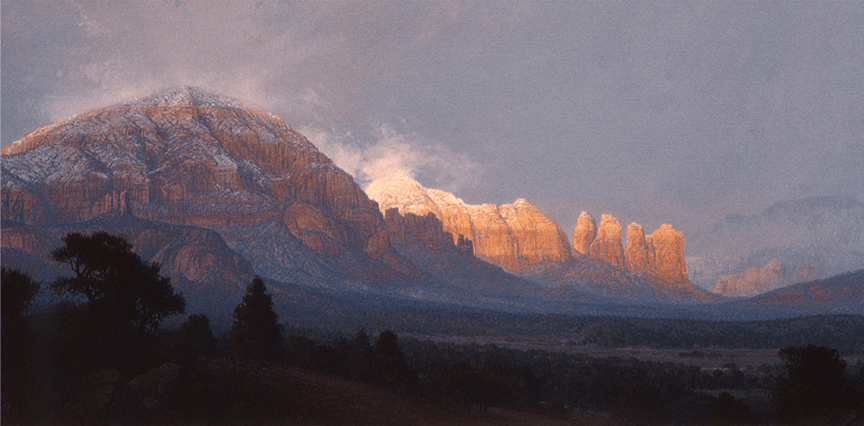 First Snow in Sedona - Original Artwork by Curt Walters