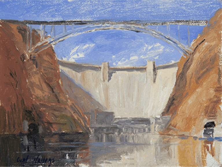 Glenn Canyon Dam - Original Artwork by Curt Walters