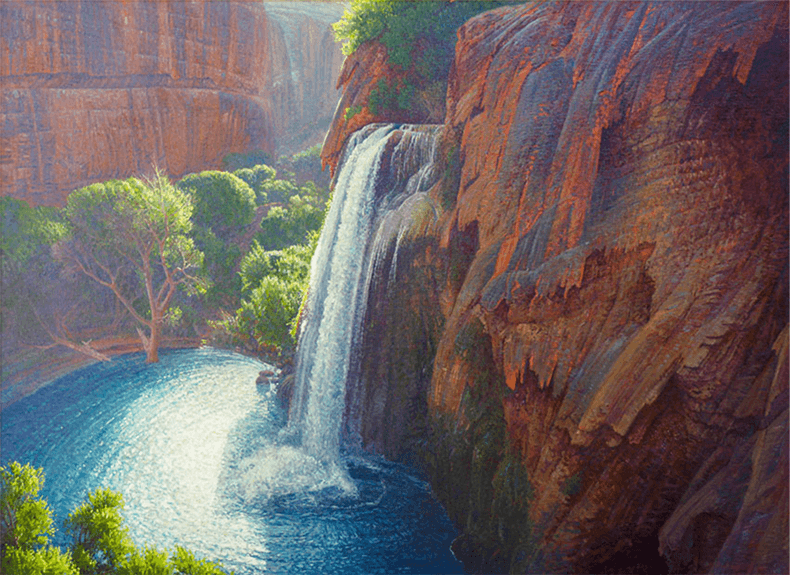 Havasu Falls - Original Artwork by Curt Walters