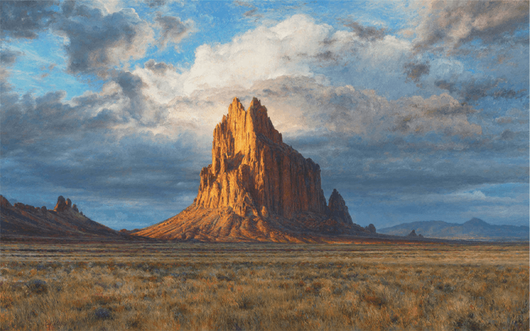 Inexorable Shiprock - Original Artwork by Curt Walters