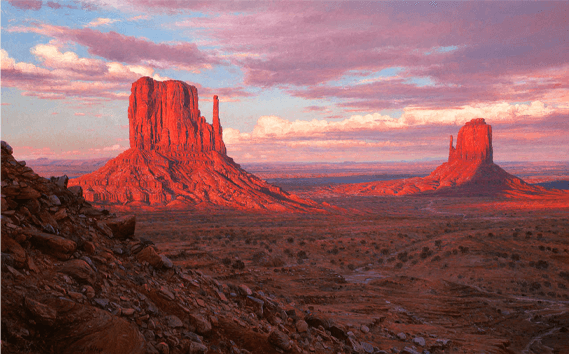 Monument Valley at Sunset - Original Artwork by Curt Walters