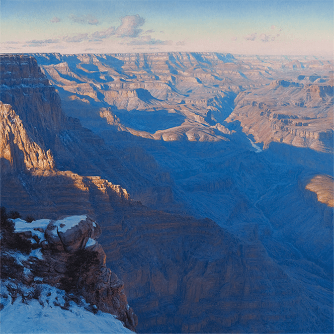 Original Artwork by Curt Walters titled "Oblique Shadows of Turquoise"