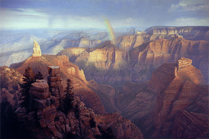 Rainbow at Point Imperial - Original Artwork by Curt Walters