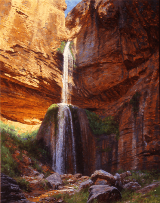 Ribbon Falls - Original Artwork by Curt Walters