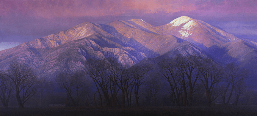 Taos Mountain Sunset - Original Artwork by Curt Walters