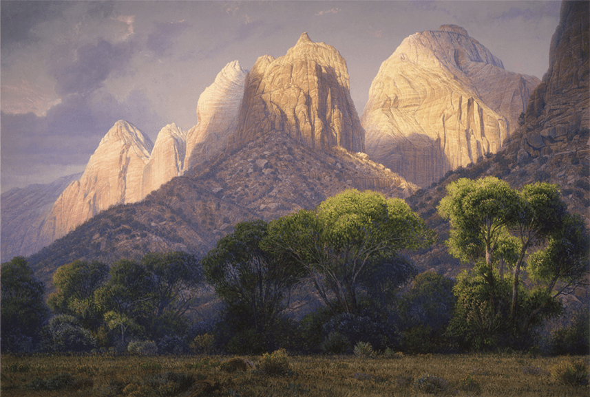 Temples of Zion - Original Artwork by Curt Walters