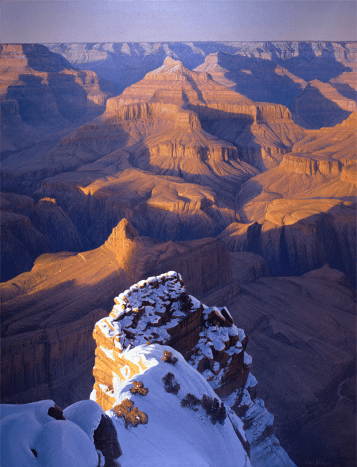 Winter Sunset at Hopi Point - Original Artwork by Curt Walters