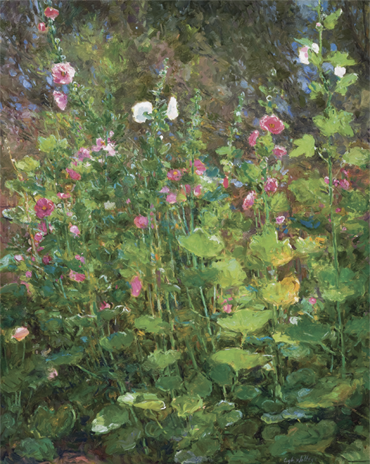 New Garden Hollyhocks