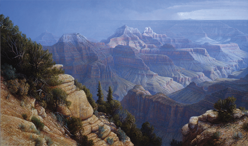 Rain Storm over Bright Angel