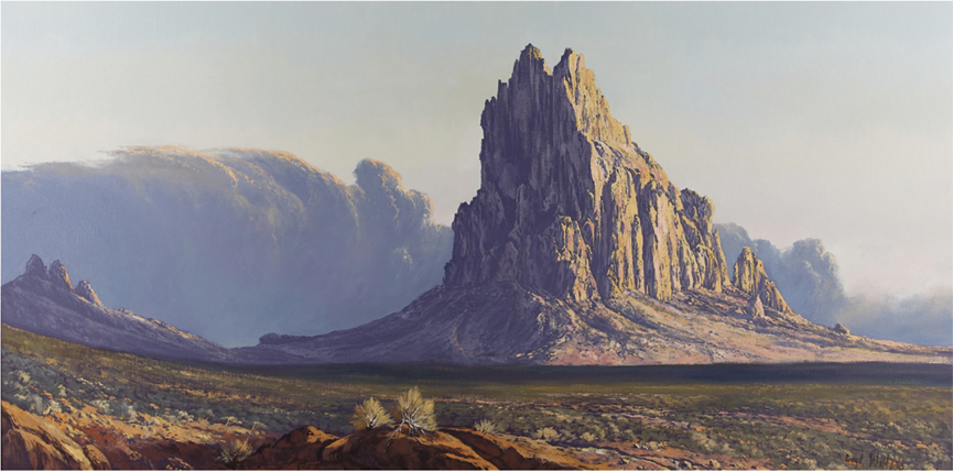 Shiprock with Clouds